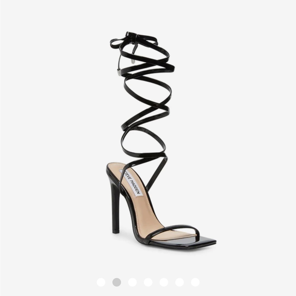 Steve Madden Black Patent Strappy Heel